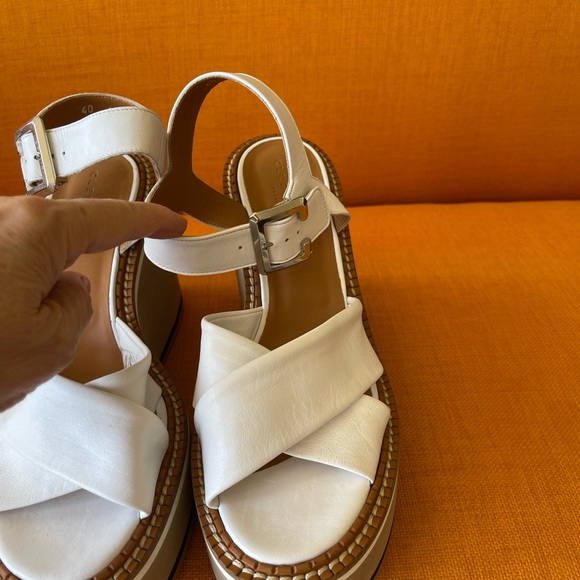 ROBERT CLERGERIE PLATFORM WHITE SANDALS💝HP - Picture 10 of 11